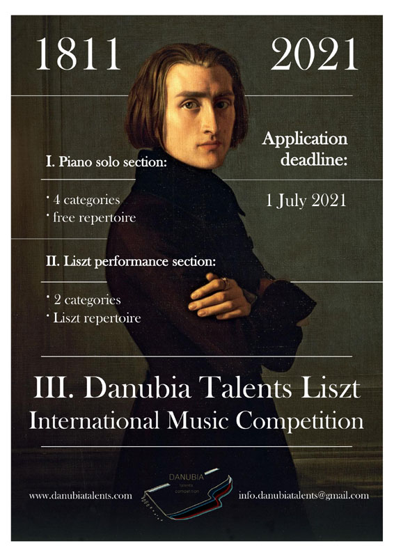 III. Danubia Talents Liszt Nemzetközi Zenei Verseny ONLINE 2021
