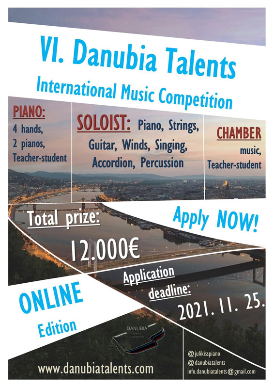 VI. Danubia Talents International Music Competition ONLINE 2021