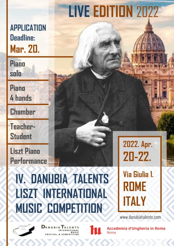 IV. Danubia Talents Liszt International Music Competition LIVE 2022 Rome
