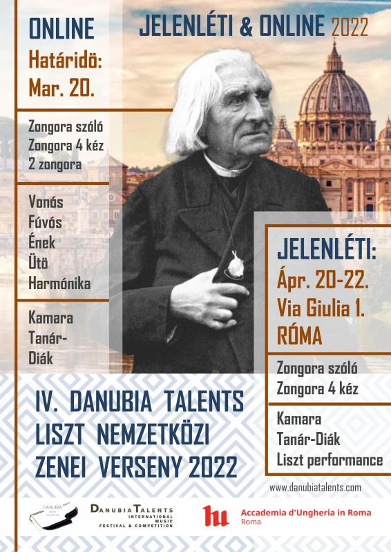 IV. Danubia Talents Liszt International Music Competition ONLINE 2022 Rome